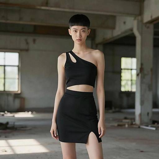 Box Fade Hairstyle in Abandoned Factory