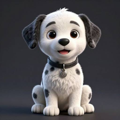 3D Realistic Cartoon Dalmatian