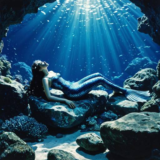 Serene Mermaid Lounging Underwater