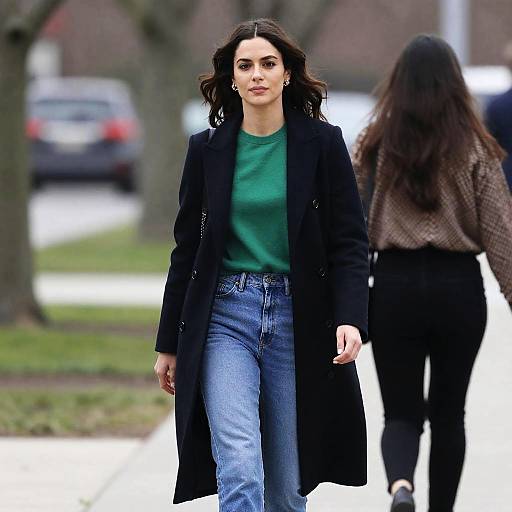 Women Walking in a Park Setting
