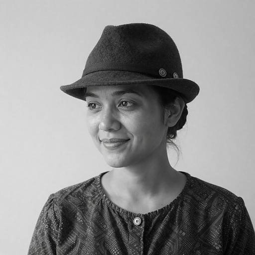 Elegant Portrait of a Woman in Black and White