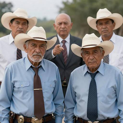 Five Men in Outdoor Group Photograph