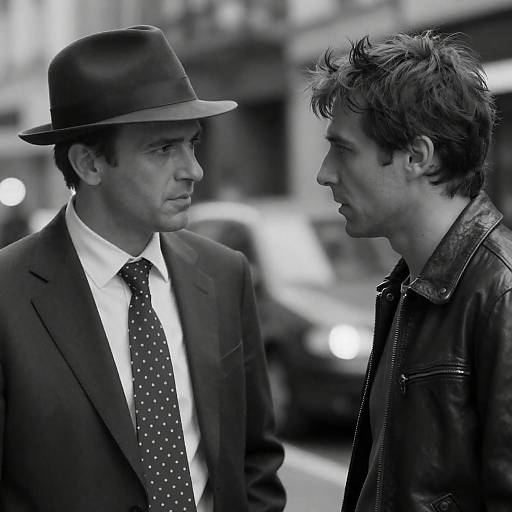 Intense Conversation in Black-and-White