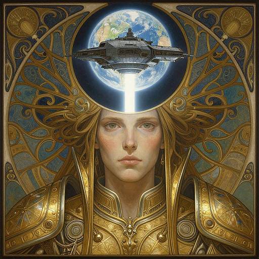 Ethereal Sci-Fi Serenity Portrait