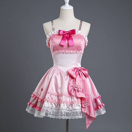 Pink Harley Quinn Ruffled Dress
