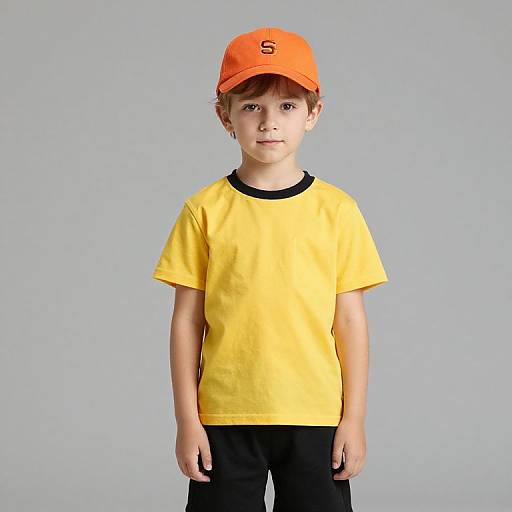 Boy in Bright Casual Outfit