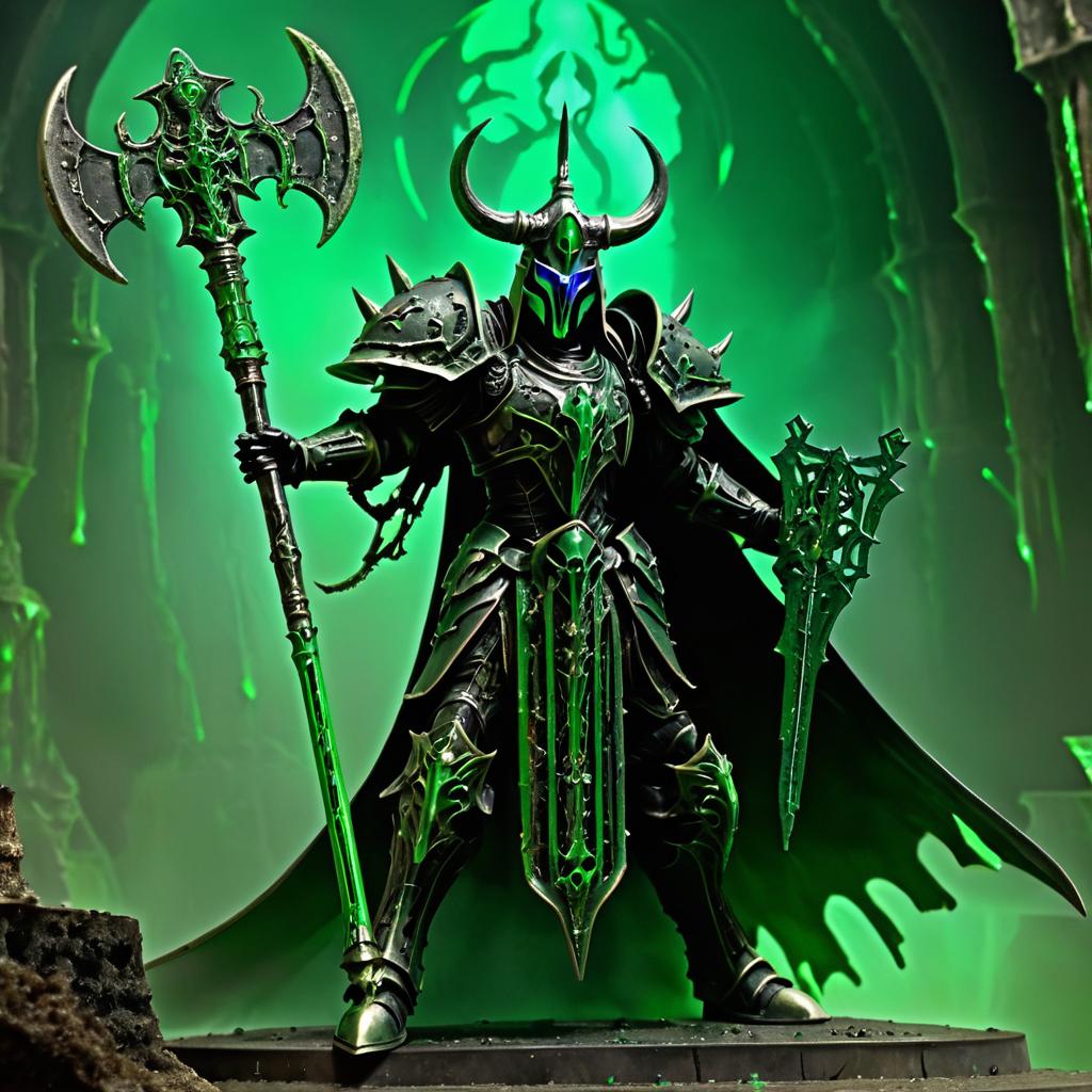 Eerie Necron Overlord in Crypt