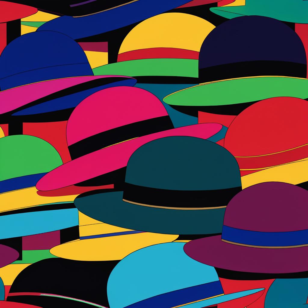 Warhol-Inspired Stylish Hat Artwork