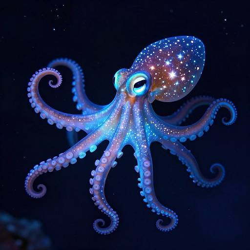 Luminous Octopus in Cosmic Space