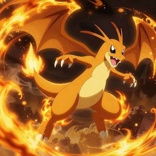 Blazing Charizard Mid-Flight