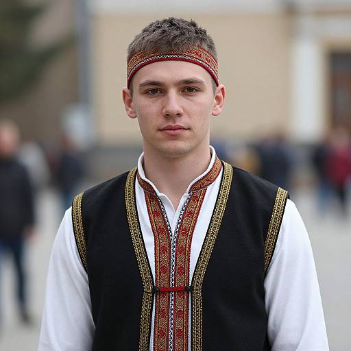 Realistic Russian Male Costume Portrait