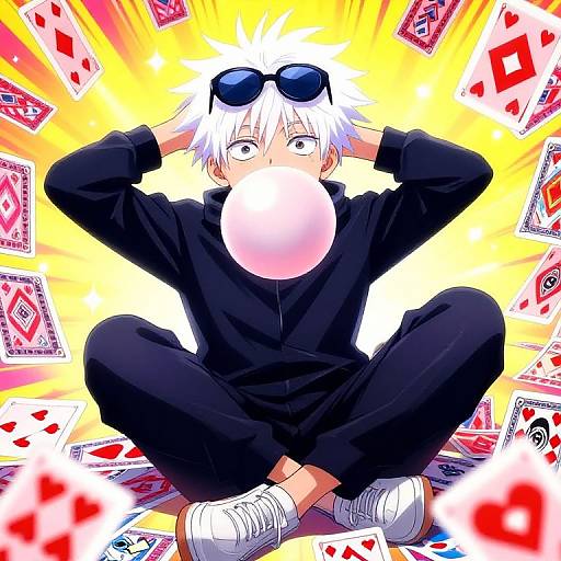 Gojo's Playful Bubblegum Moment