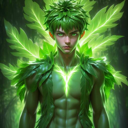 Realistic Male Dryad Anime Portrait