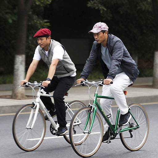 Cyclists on a Street with Style