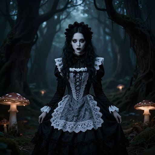 Gothic Alice in Wonderland Scene