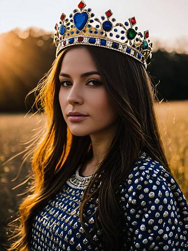 Close-Up Portrait of Girl Prince