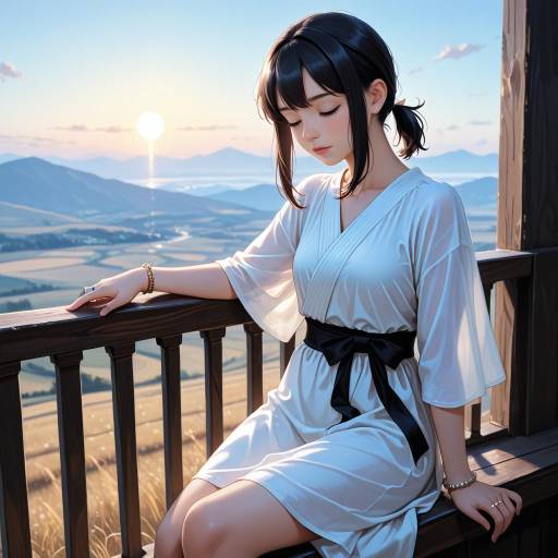Romantic Cowboy Shot in Moonlit Plains