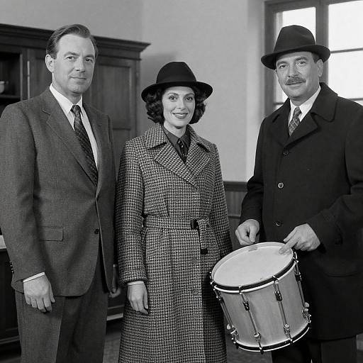 Charming Vintage Portrait of Three Individuals