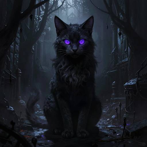 Gothic Shadow Realm Cat