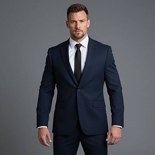 Strong Man Posing in Suit