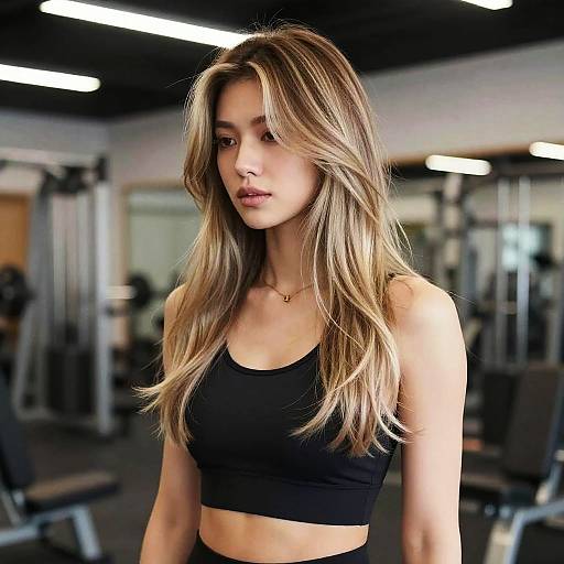 Athlete with Face-Framing Highlights