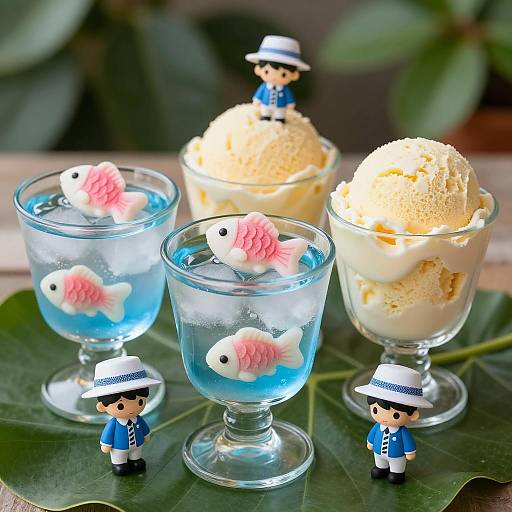 Colorful Teacups and Figurines Delight