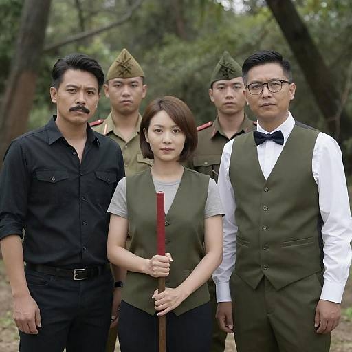 Forest Group Portrait with Varied Characters