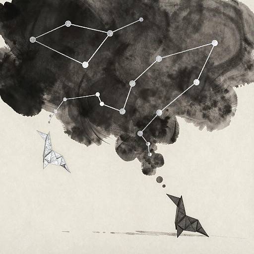 Midnight Menagerie: Origami Unfolding into Constellations