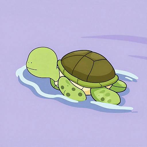 Swimming Turtle Animation Character