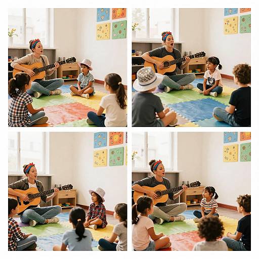 Interactive Kids Music Class Collage