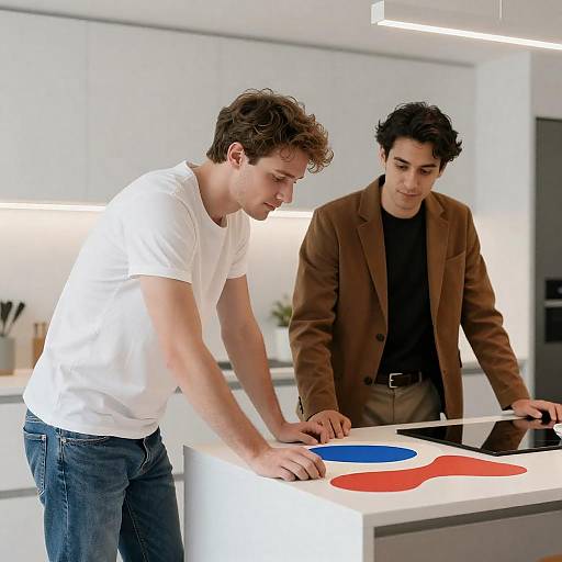 Photograph of Two Men in Kitchen
