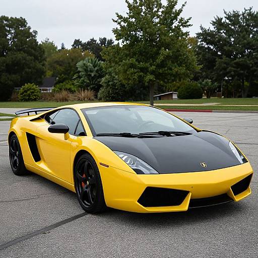 2004 Yellow Black Lamborghini Gallardo