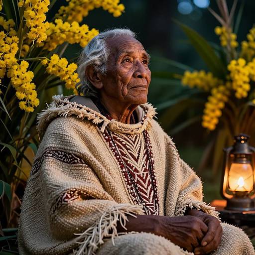 Photorealistic Portrait of Maori Elder