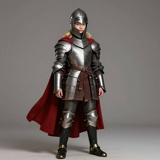 Blonde Girl in Medieval Armor