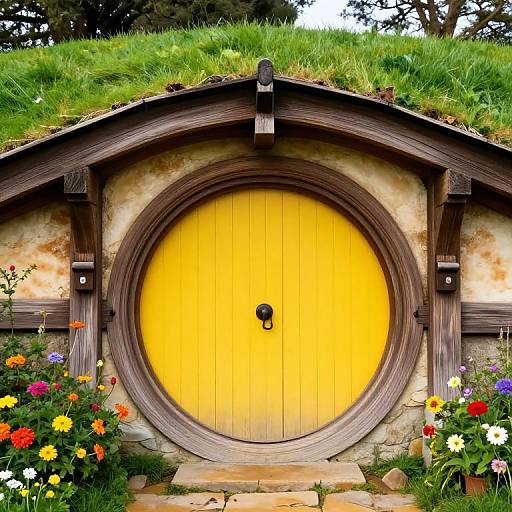 Whimsical Hobbit-Style Circular Doors
