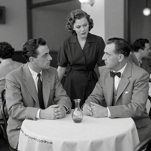 Vintage Café Scene from the 1940s