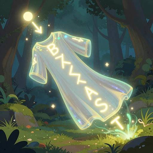 Magical Fabric Dissolving Illustration