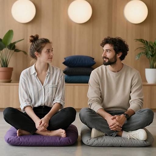 Cozy Couple in Modern Lounge