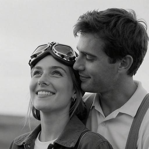 Charming Black and White Couple Portrait