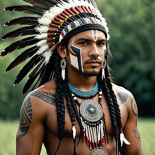 Mayan Warrior Costume: Tribal Male Portrait