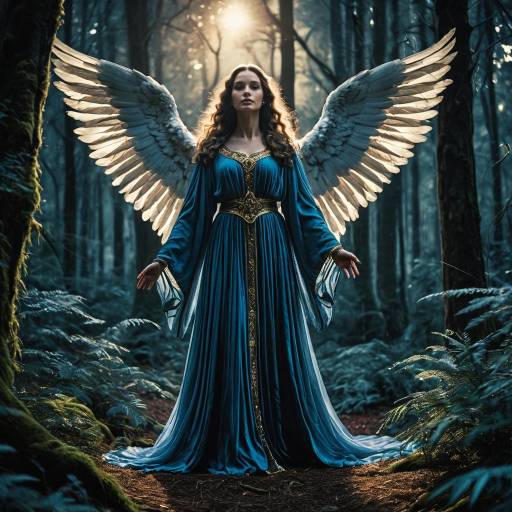 Mystic Angel in Enchanted Forest
