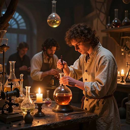 Epic Fantasy Alchemist Lab Scene