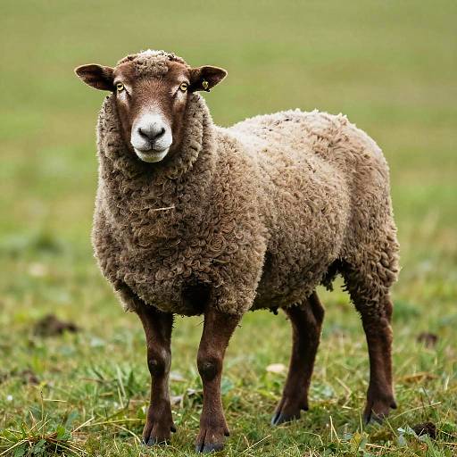 Realistic Brown Sheep Full Body