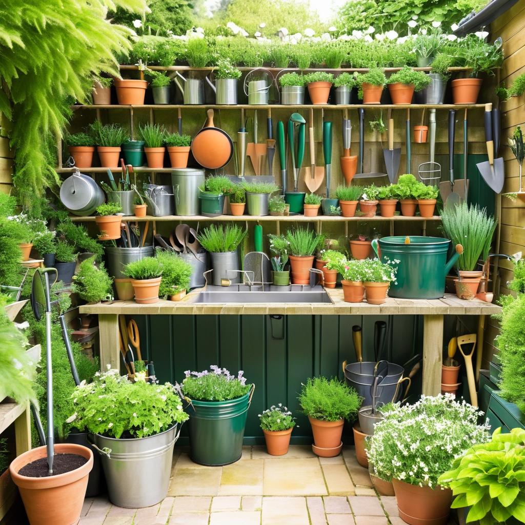 Charming Garden Shed with Potting Area