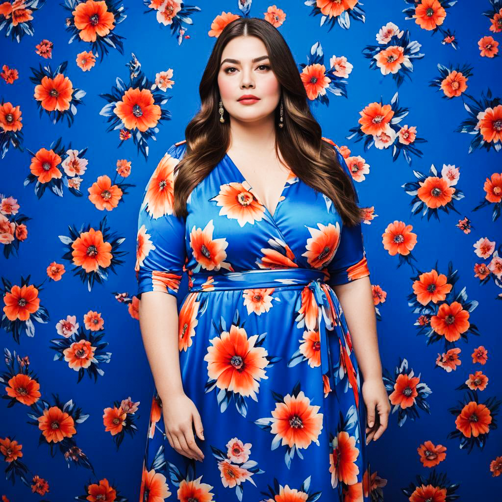 Vibrant Plus-Size Fashion Photo Shoot