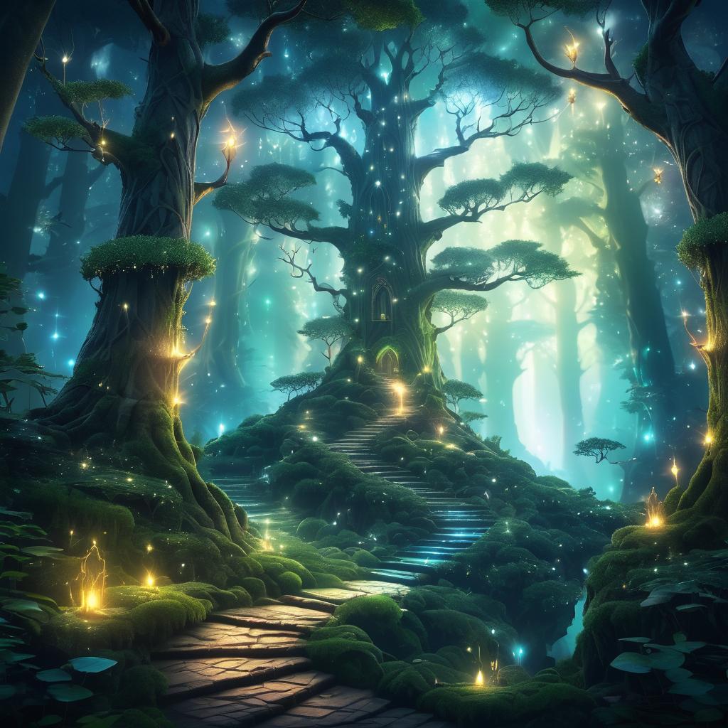 Enchanting Fantasy Forest Concept Art