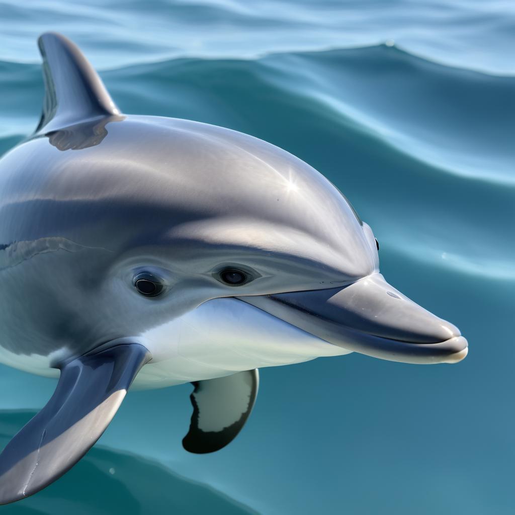 Ultra-Realistic Dolphin Close-Up Photography