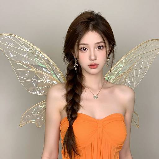 Realistic Fairy Wing Costume Portrait