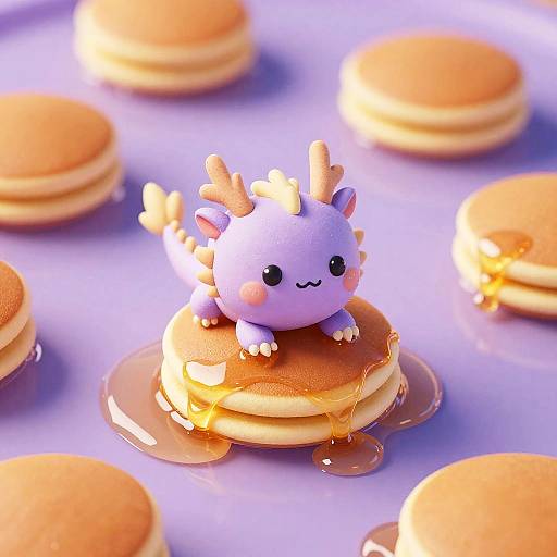 Macaron Dragon in Lavender Honey Pond