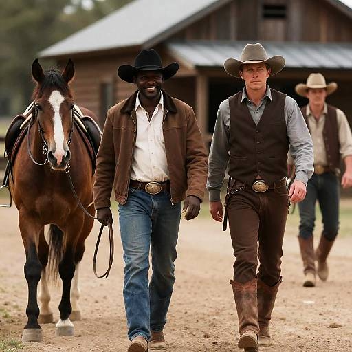 Cowboys on the Trail: A Captivating Moment